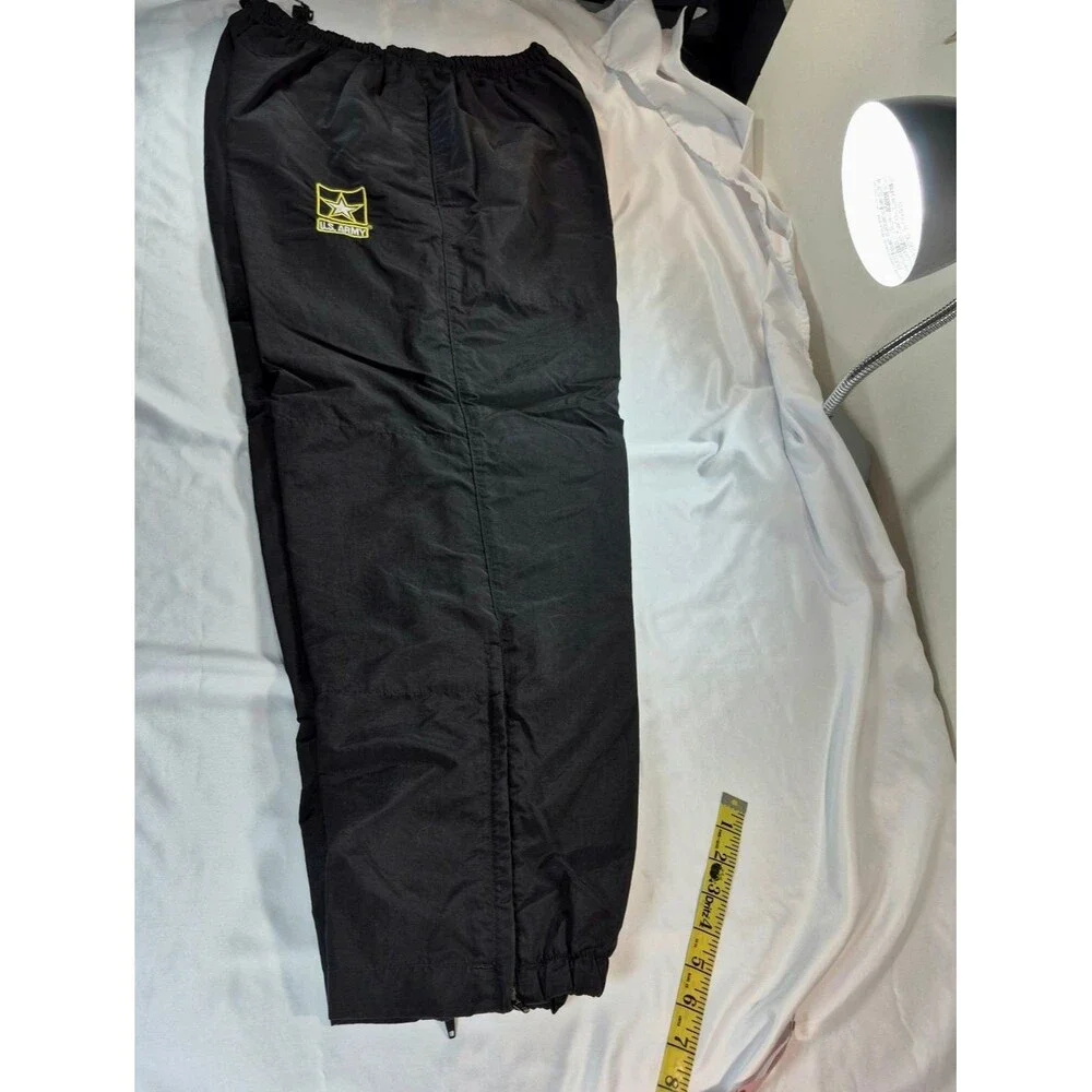 US Army Black APFU Physical Fitness Training Pants Mens Large Regular Military